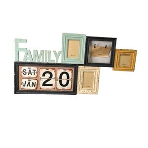 Pier 1 Collage Photo Frames Calendar Farmhouse Distressed 37” x 19” MSRP $169